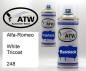 Preview: Alfa-Romeo, White Tricoat, 248: 400ml Sprühdose + 400ml Klarlack - Set, von ATW Autoteile West.